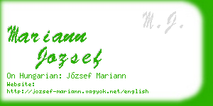 mariann jozsef business card